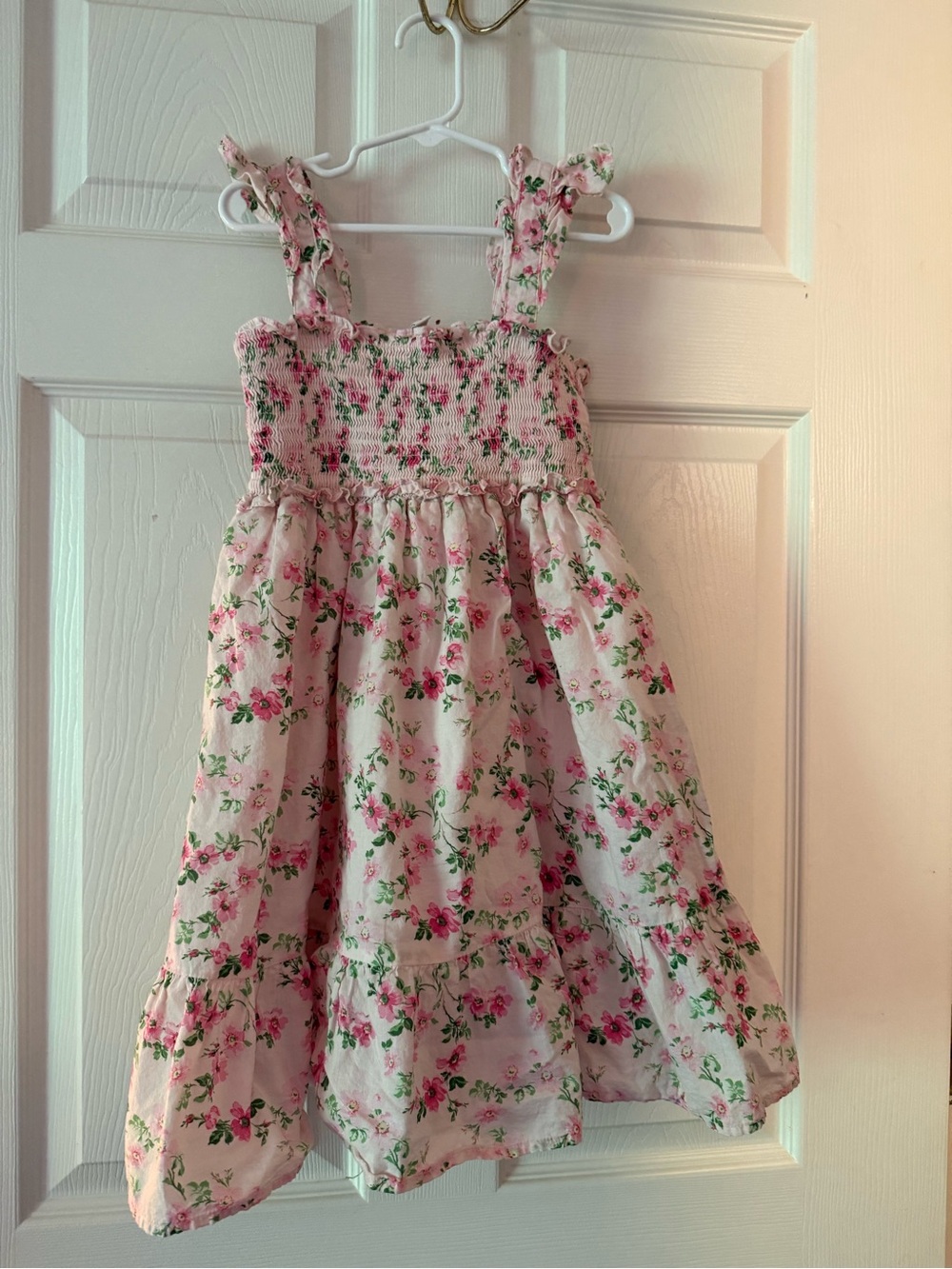 Janie and Jack Pink Floral Smocked Sundress